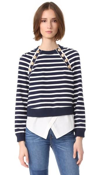 Derek Lam 10 Crosby Sweatshirt With Buttons