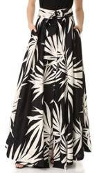 Milly Palm Print Jackie Maxi Skirt