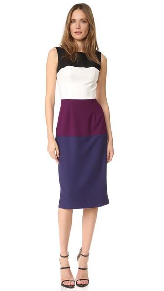 Black Halo Berlin Colorblock Sheath Dress