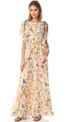 Red Valentino Print Birds Flare Jumpsuit