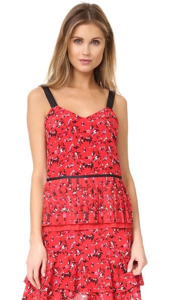 Grey Jason Wu V Neck Pleated Cami