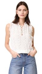 Rebecca Taylor Sleeveless Florence Embroidered Top