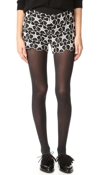 Alice Olivia Amaris High Waisted Lace Shorts