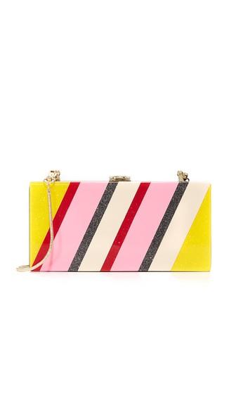 Milly Stripe Box Clutch