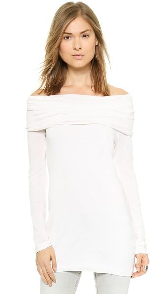 Three Dots Off Shoulder Top