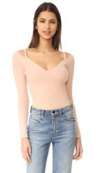 Alexander Wang Ribbed Lingerie Strap Sweater
