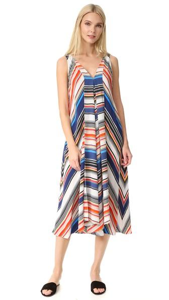 Edun Multi Stripe Hankerchief Dress