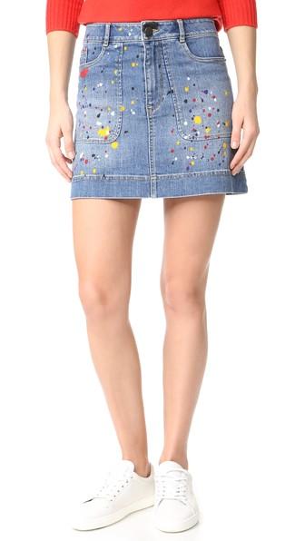 Alice Olivia Paint Splatter Miniskirt