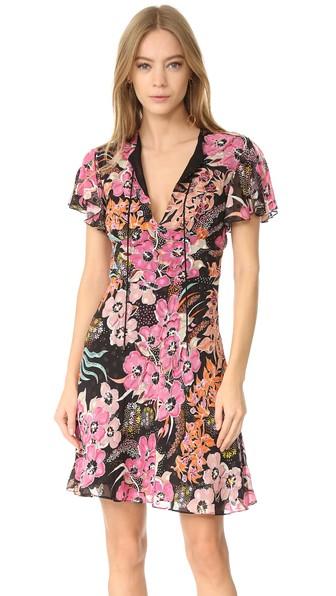 Just Cavalli Floral Lace Up Dress