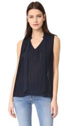 Frame Pleated Sleeveless Blouse