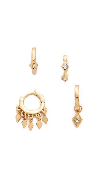 Luv Aj The Evil Eye Hoop Huggie Earring Set