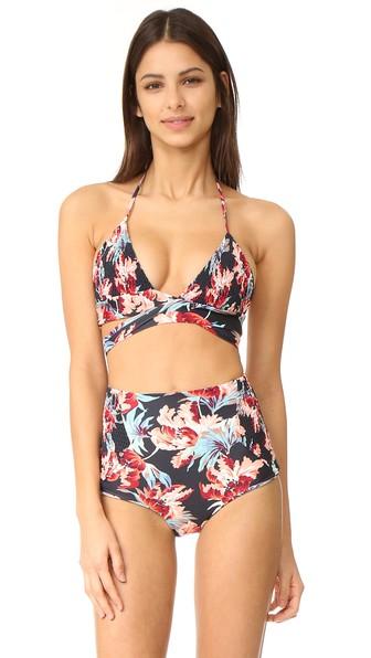 Tori Praver Swimwear Milos Floral Myra Wrap Top