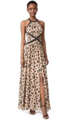 L Agence Marvella Contrast Maxi Dress