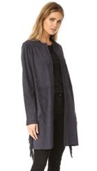 Meteo By Yves Salomon Fringe Suede Jacket