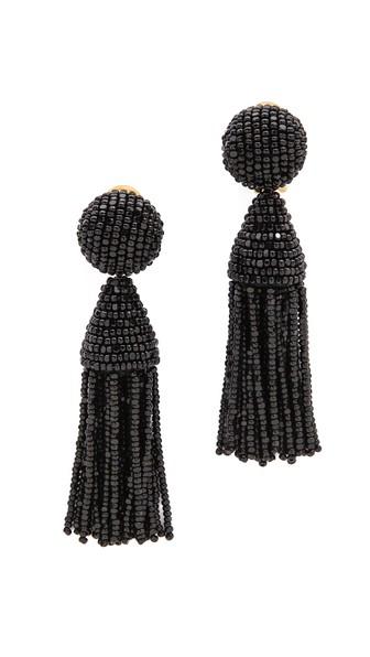 Oscar De La Renta Classic Short Tassel Earrings