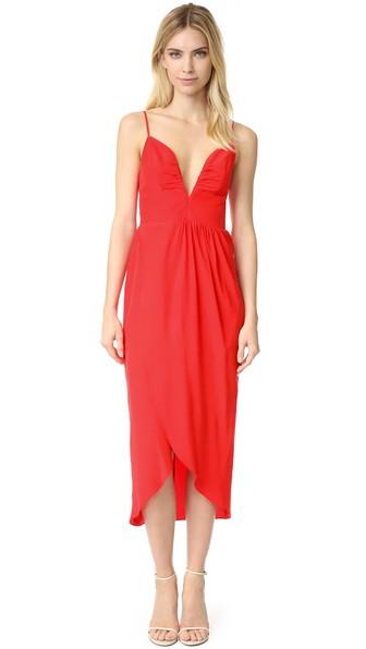 Amanda Uprichard Bustier Dress - Red