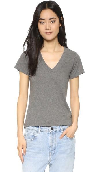 Lna Short Sleeve V Neck Tee