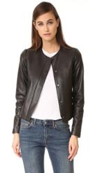 Vince Zip Front Leather Jacket