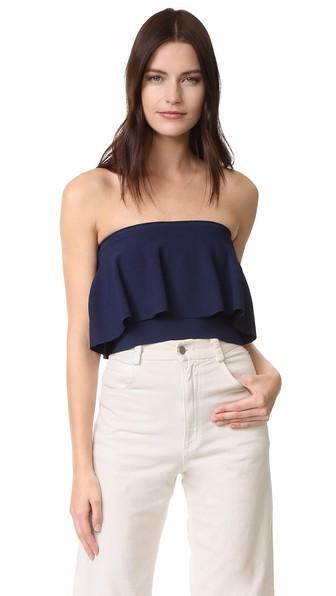 Milly Strapless Flounce Top