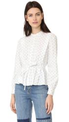La Vie Rebecca Taylor Petit Floral Print Poplin Blouse
