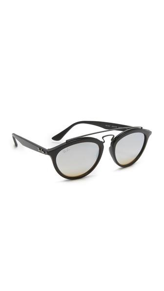 Ray Ban Round Aviator Mirrored Sunglasses