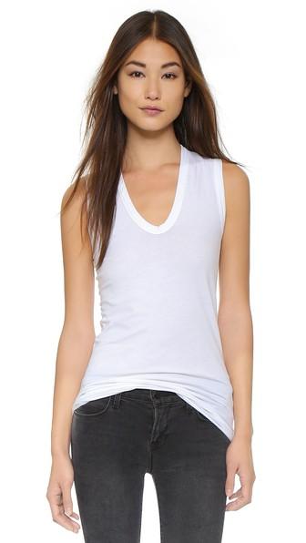 Enza Costa New Bold U Brushed Jersey Tank