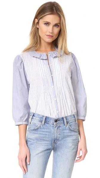 La Vie Rebecca Taylor Mixed Stripe Top