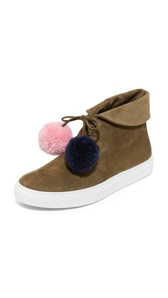 Joshua Sanders Pom Pom Desert Booties