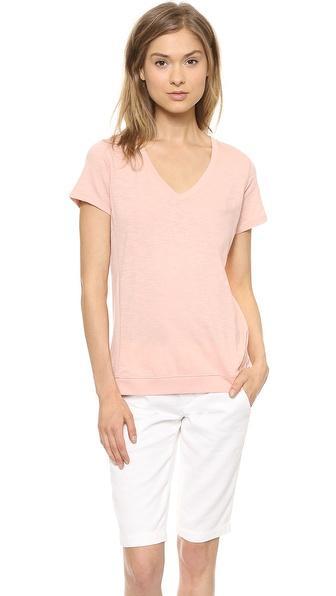 Vince V Neck Tee - Rose Tan