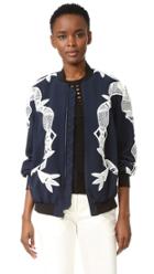 Jonathan Simkhai Bomber Jacket With Applique