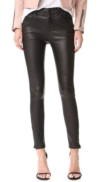 J Brand Maria High Rise Leather Pants