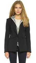 Veronica Beard Scuba Jacket With Stripe Sweater Dickey