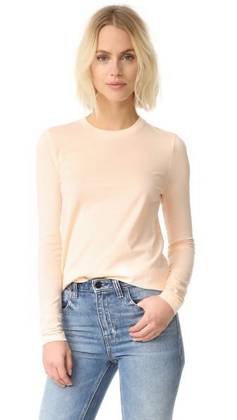 T By Alexander Wang Superfine Long Sleeve Crew Tee