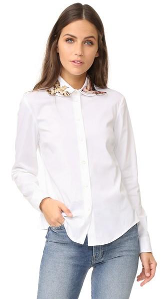 Red Valentino Embroidered Button Down
