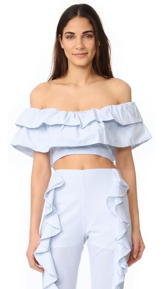 Viva Aviva Bluebell Ruffle Top