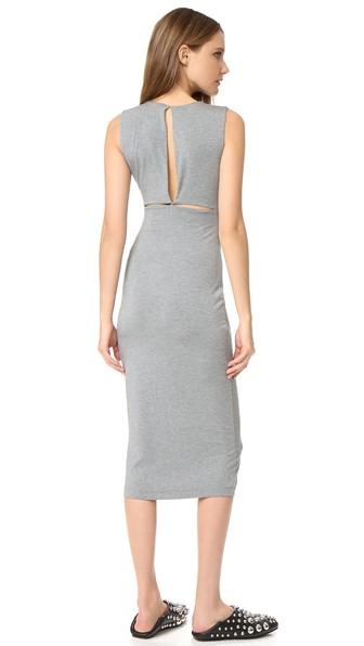 T By Alexander Wang Back Slits Sleeveless Dress