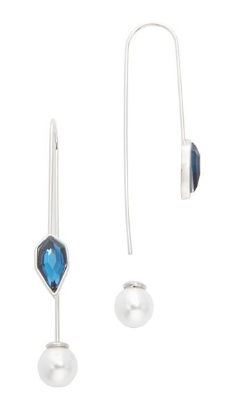 Rebecca Minkoff Stone Imitation Pearl Threader Earrings