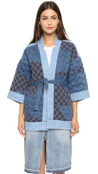Sea Patchwork Kimono - Multi
