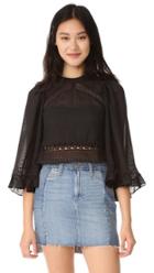 Mcq Alexander Mcqueen Volume Sleeve Lace Top