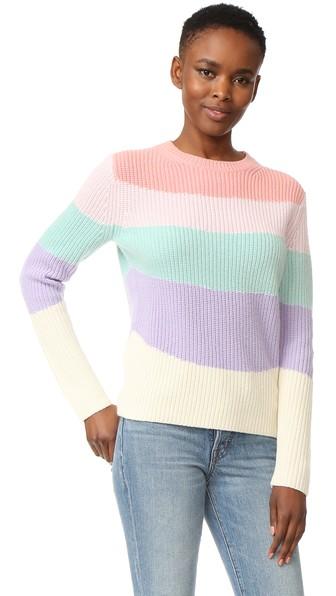 Chinti And Parker Ribbed Rainbow Intarsia Sweater
