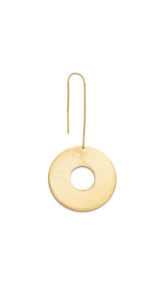 Modern Weaving Large Donut Dangler Single Earring