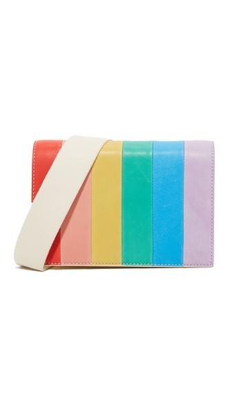 Alice Olivia Rainbow Leather Cross Body Bag