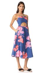 Tanya Taylor Fan Floral Plaid Fatima Dress