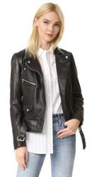Scotch Soda Maison Scotch Leather Biker Jacket