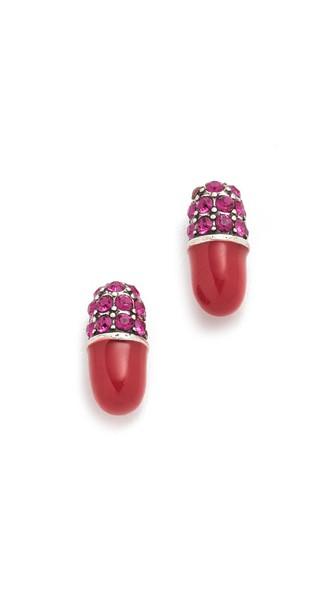 Marc Jacobs Strass Pill Stud Earrings