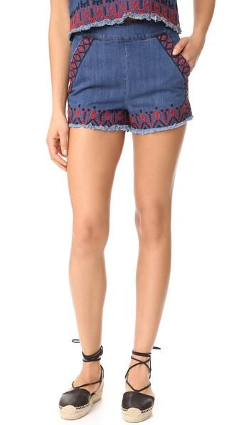 Blank Denim Blue Note Shorts