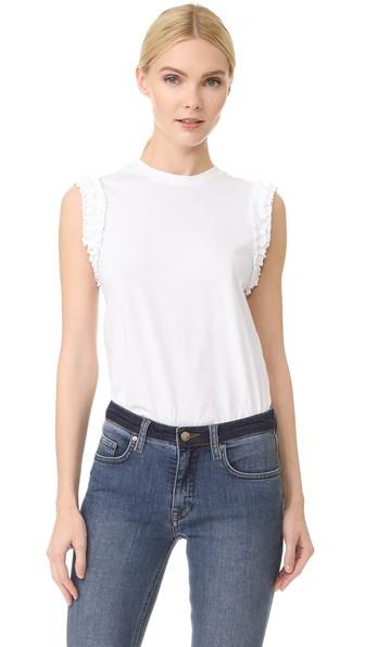 Victoria Victoria Beckham Ruffle Sleeveless Tee
