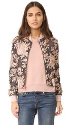 Alice Olivia Lonnie Cropped Bomber Jacket