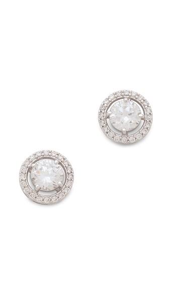 Kenneth Jay Lane Round Floating Stud Earrings
