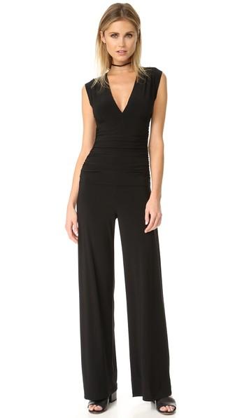 Norma Kamali Kamali Kulture Sleeveless V Neck Jumpsuit